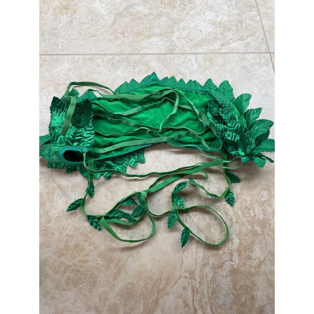 Leg Avenue Costume Size S Poison 3 Piece Green Ivy Adult Top Panty Sleeves - Picture 6 of 11